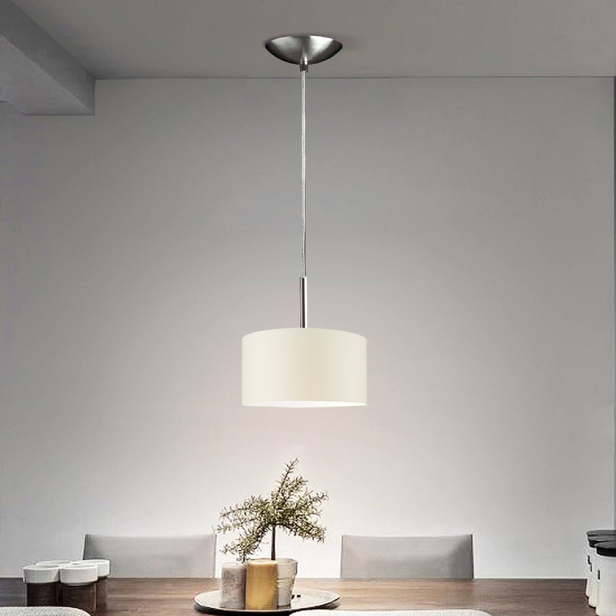 Home Sweet Home verlichtingspendel T-Deluxe D11x100cm-Geborsteld staal