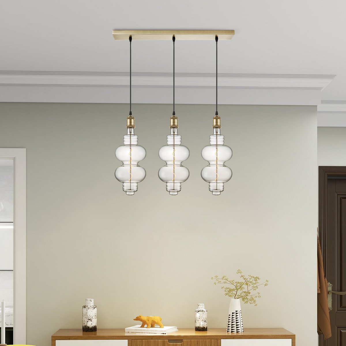 Home Sweet Home hanglamp vintage Diabolo 3 LED lamp dimbaar E27 helder
