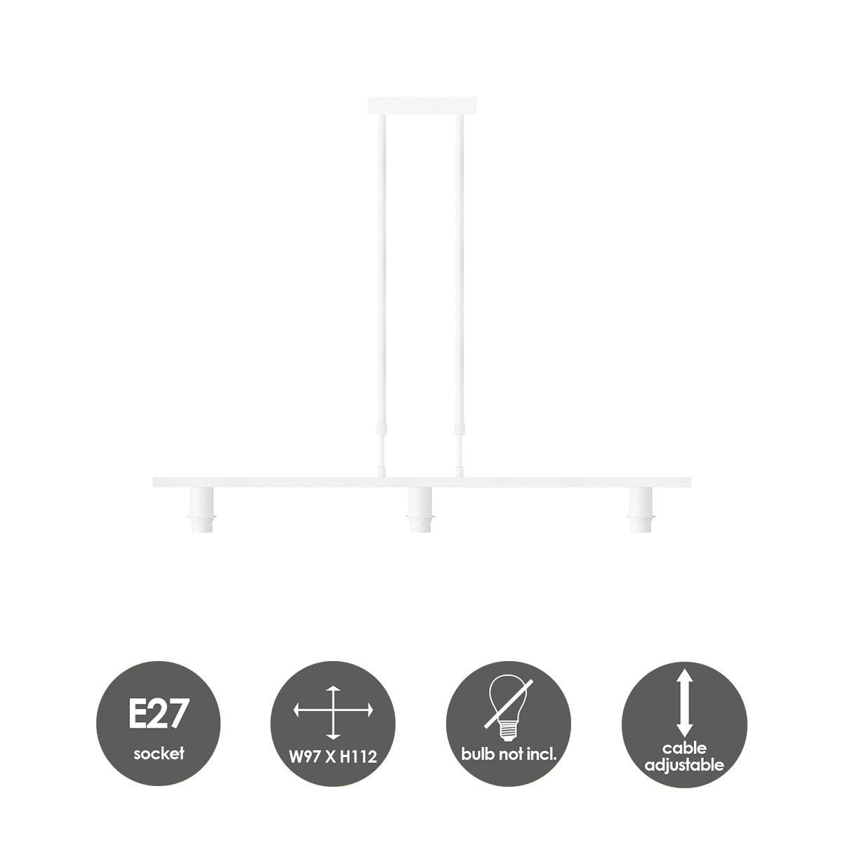 Home Sweet Home verlichtingspendel Bridge 97/20/76-112 - Wit