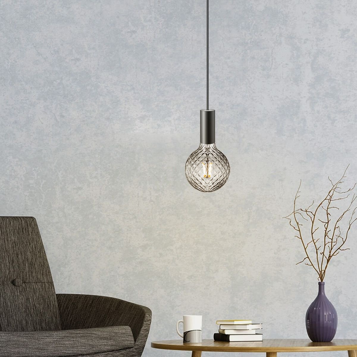 Home Sweet Home cilinder E27 fitting zwart