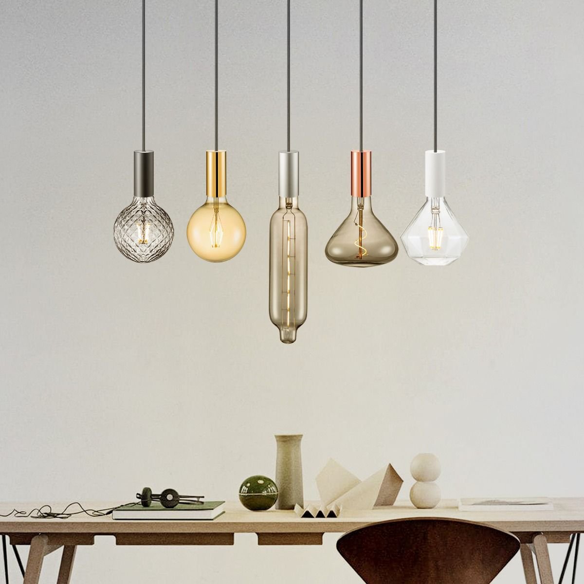 Home Sweet Home cilinder E27 fitting zwart