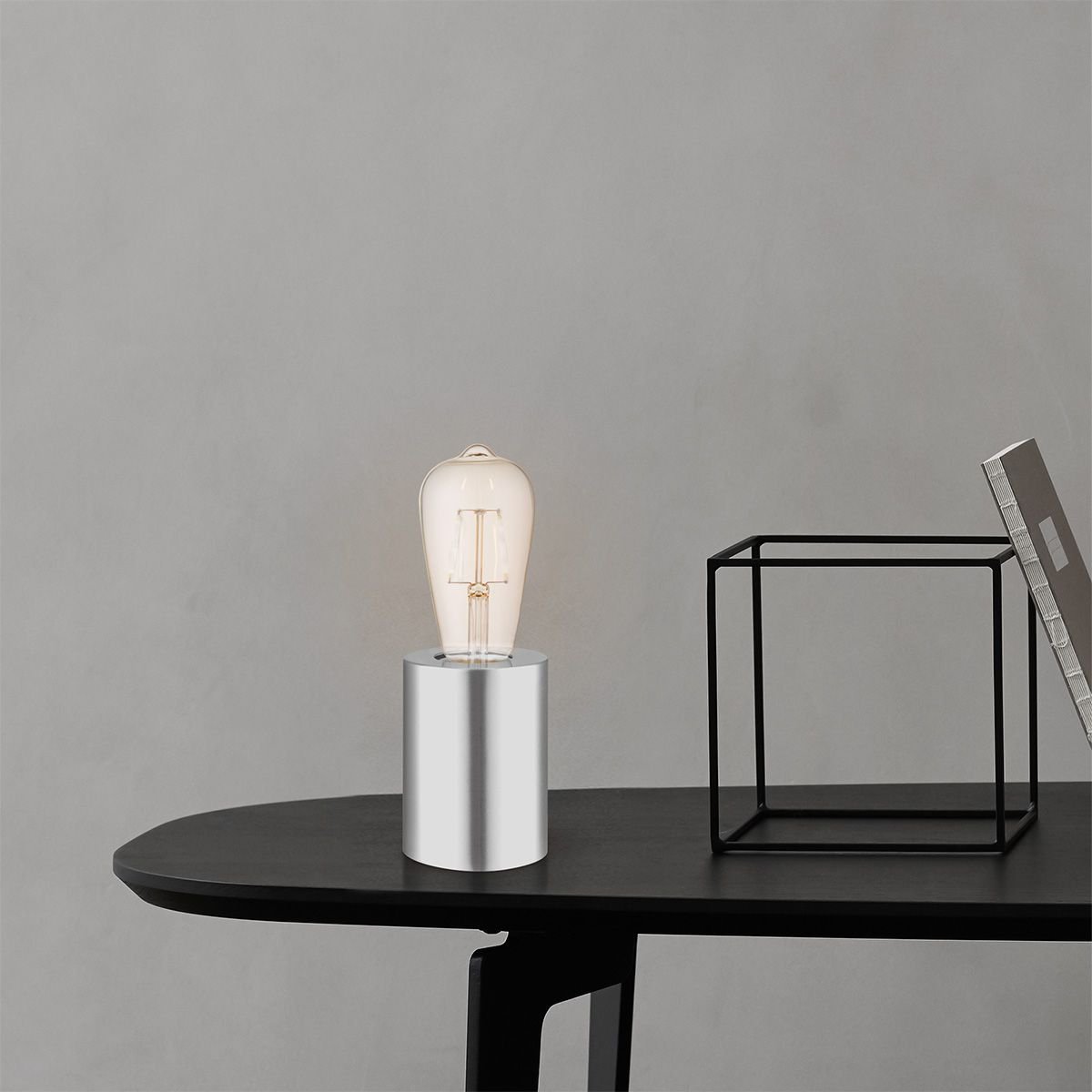 Home Sweet Home tafellamp Dry Rond - geborsteld staal - 7.5/7.5/10cm