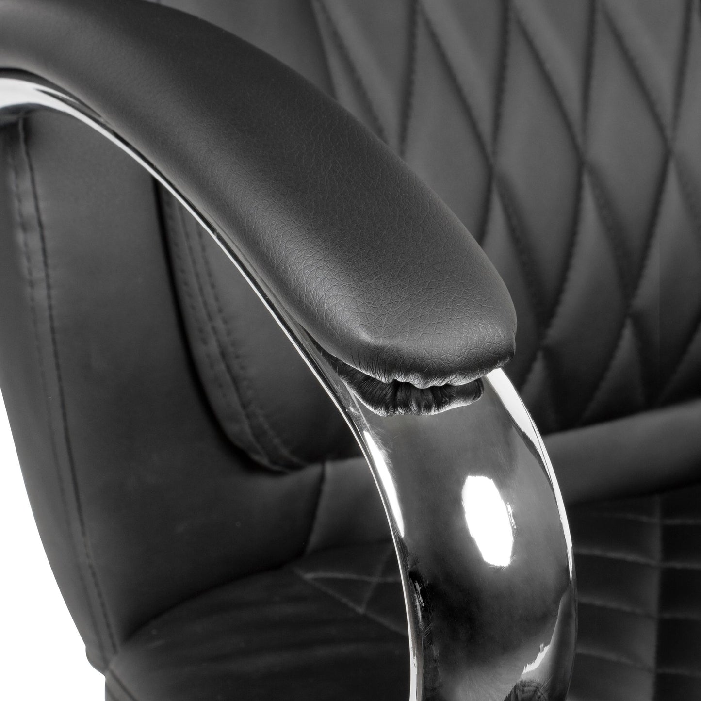 bureaustoel bureaustoel imitatieleer zwart tot 120 kg | Design draaistoel in hoogte verstelbaar | Bureaustoel met armleuningen en lage rugleuning