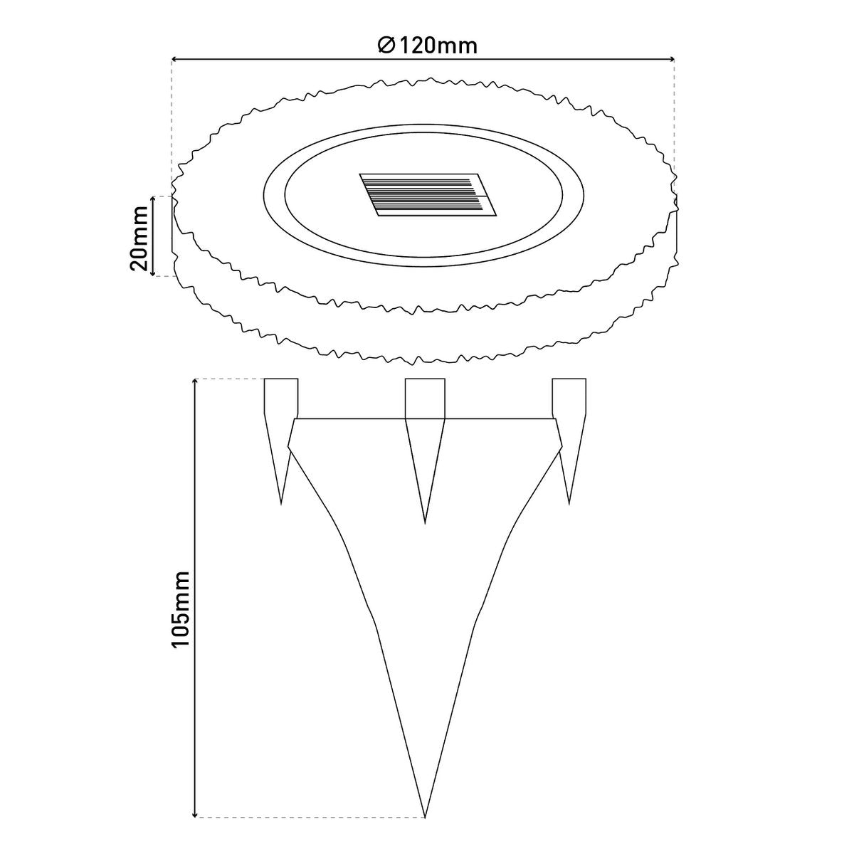 4 Set LED LED Solar-Floor-So-spit "Kian", voor buiten, plastic vloerlamp in grijs, met geïntegreerde LED