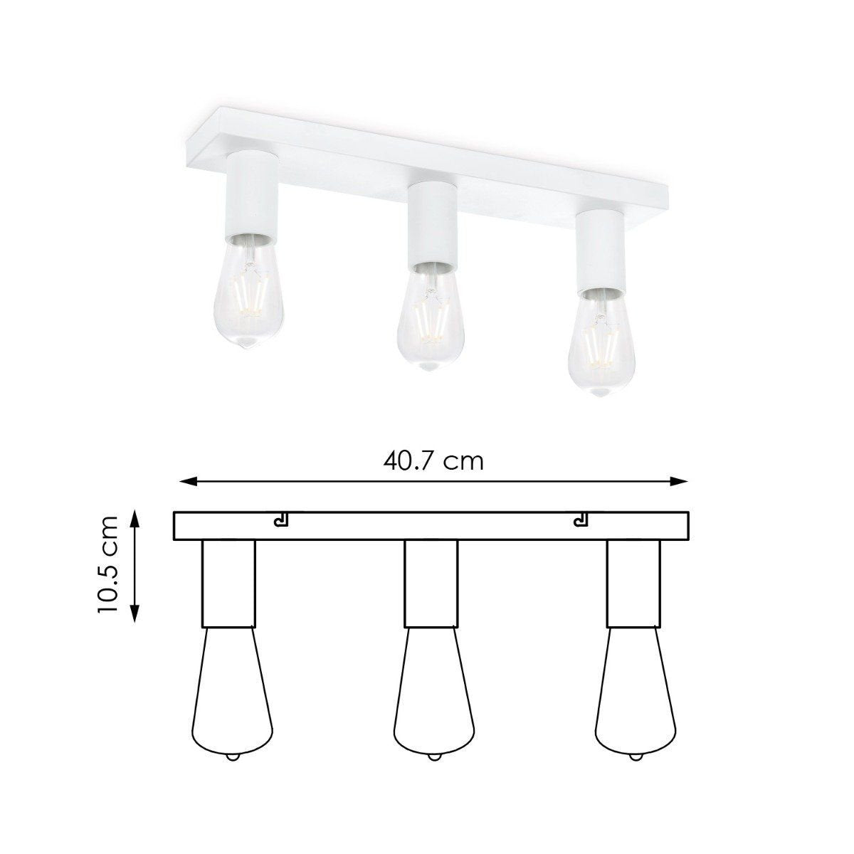Home Sweet Home Opbouwspot Nitro 3 - incl. dimbare LED lamp - wit