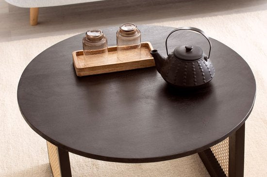 salontafel KARAM 60x30,5x60cm Aluminium Silver Side oriental round | Plat gehamerd koffietafeltje metaal Design salontafel modern | Tafel klein Indiaas stub tafel klein