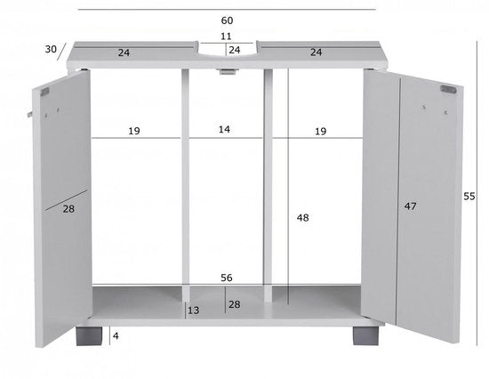 Skystyle - Greg Onderkast - Wit