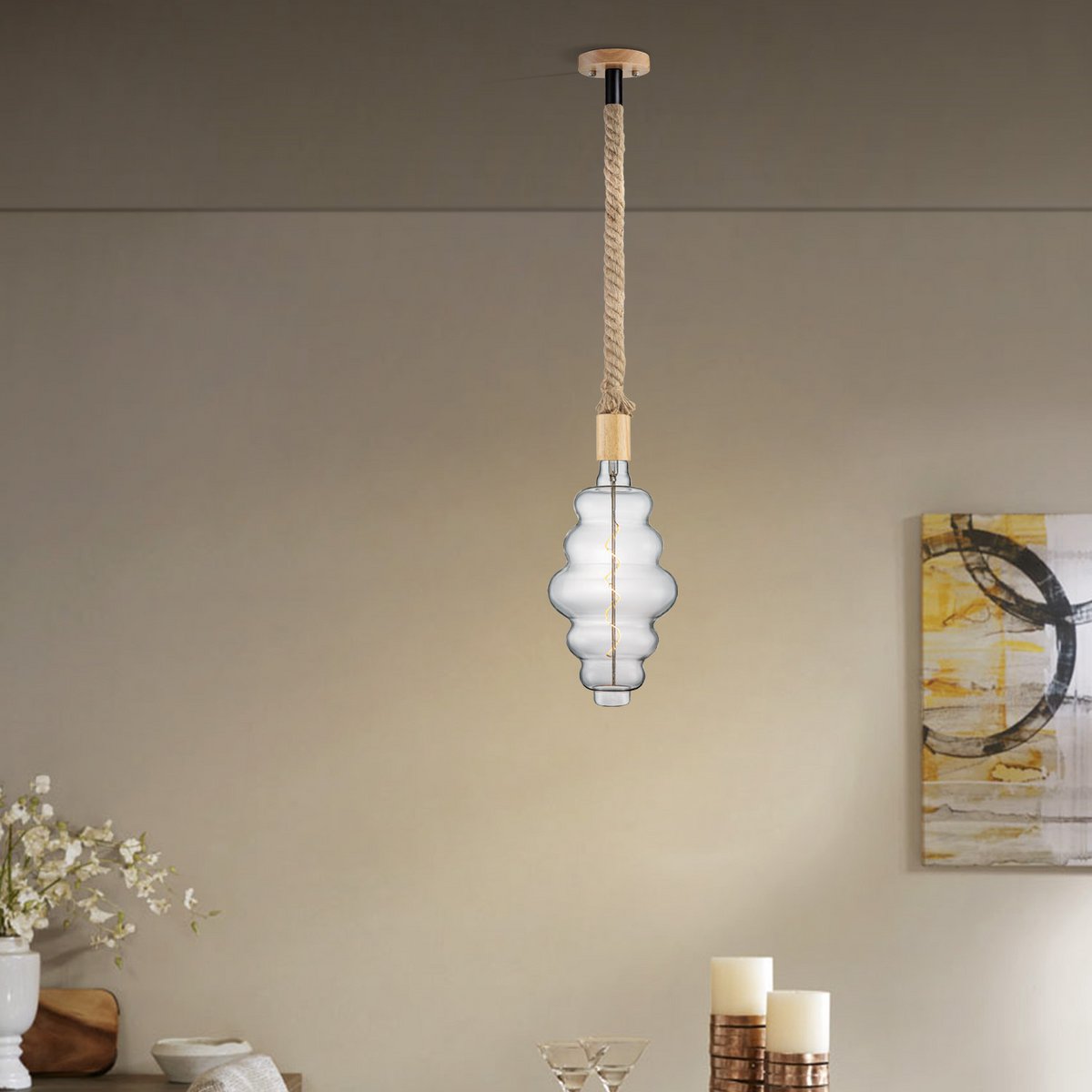 Home Sweet Home hanglamp Leonardo Cloud - dimbaar E27 helder