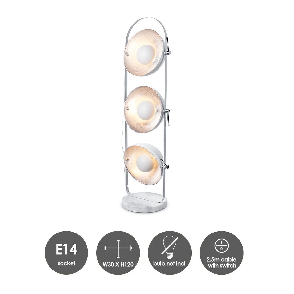 Home Sweet Home Banck Vloerlamp Zand Wit - Industri?le Vloerlamp