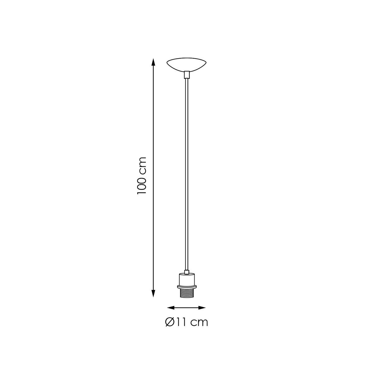 Home Sweet Home verlichtingspendel Fabric 11/11/100cm - wit-zilver