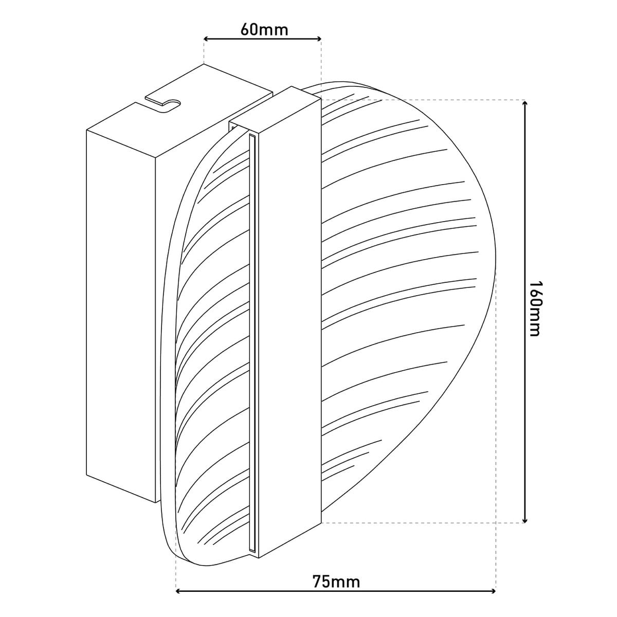 LED wandlamp "Denver" d:16cm