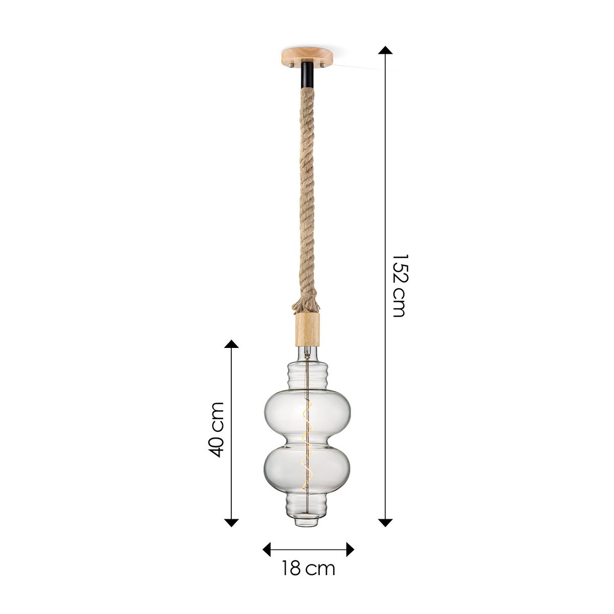 Home Sweet Home hanglamp Leonardo Diabolo - dimbaar E27 helder