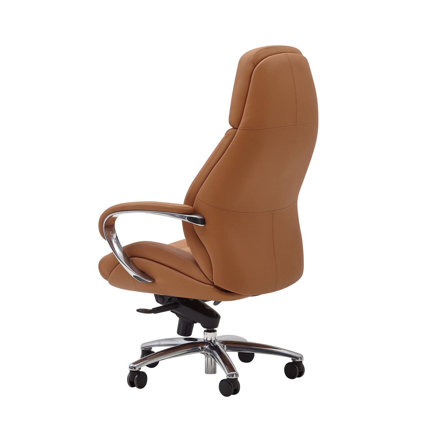 design bureaustoel hoes echt leer caramel bureaustoel tot 120 kg | XXL design directiestoel, in hoogte verstelbaar | Ergonomische bureaustoel met armleuningen & hoge rugleuning | rocker-functie: