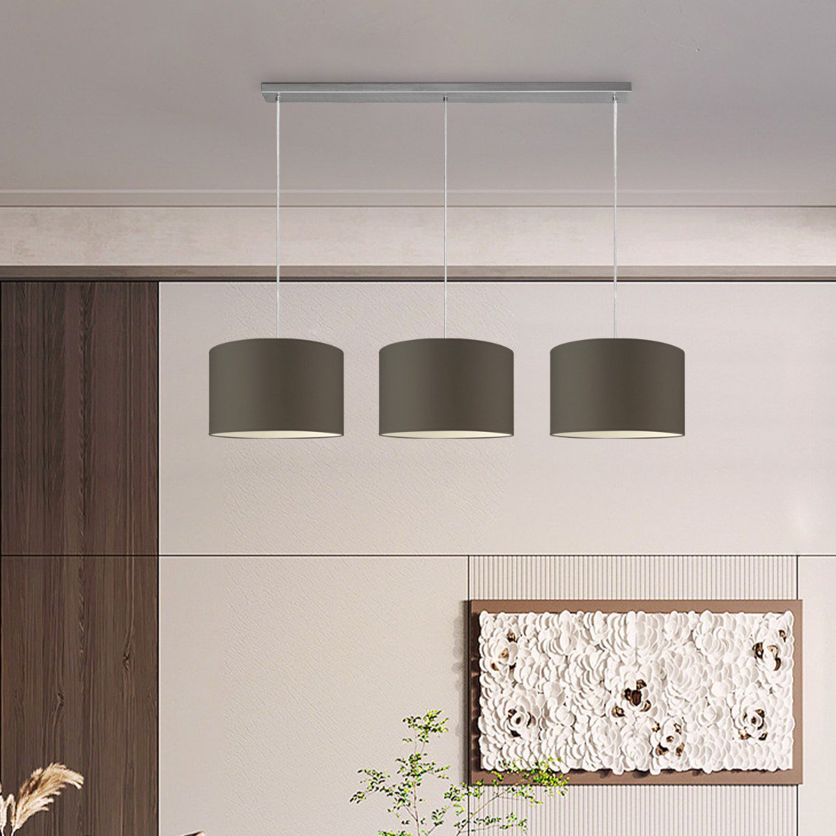 Home Sweet Home hanglamp Beam 3L, antraciet Lampenkap, 35cm