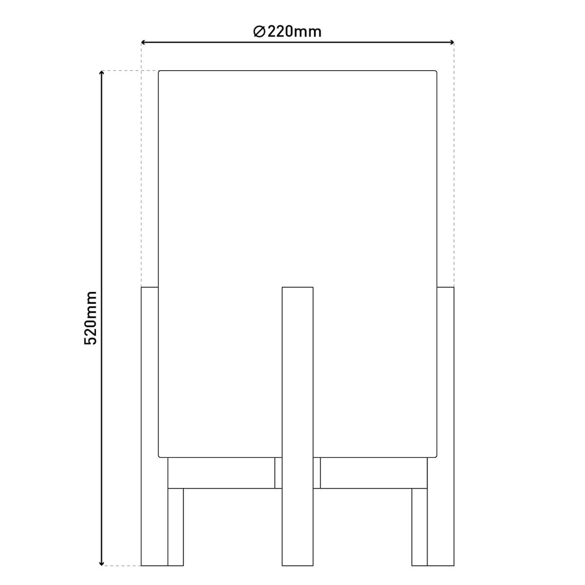 Tafellamp "Matilda" klassieke tafellamp met natuurlijk uiterlijk door hout en stofscherm, E27 -aansluiting, 52 cm hoog