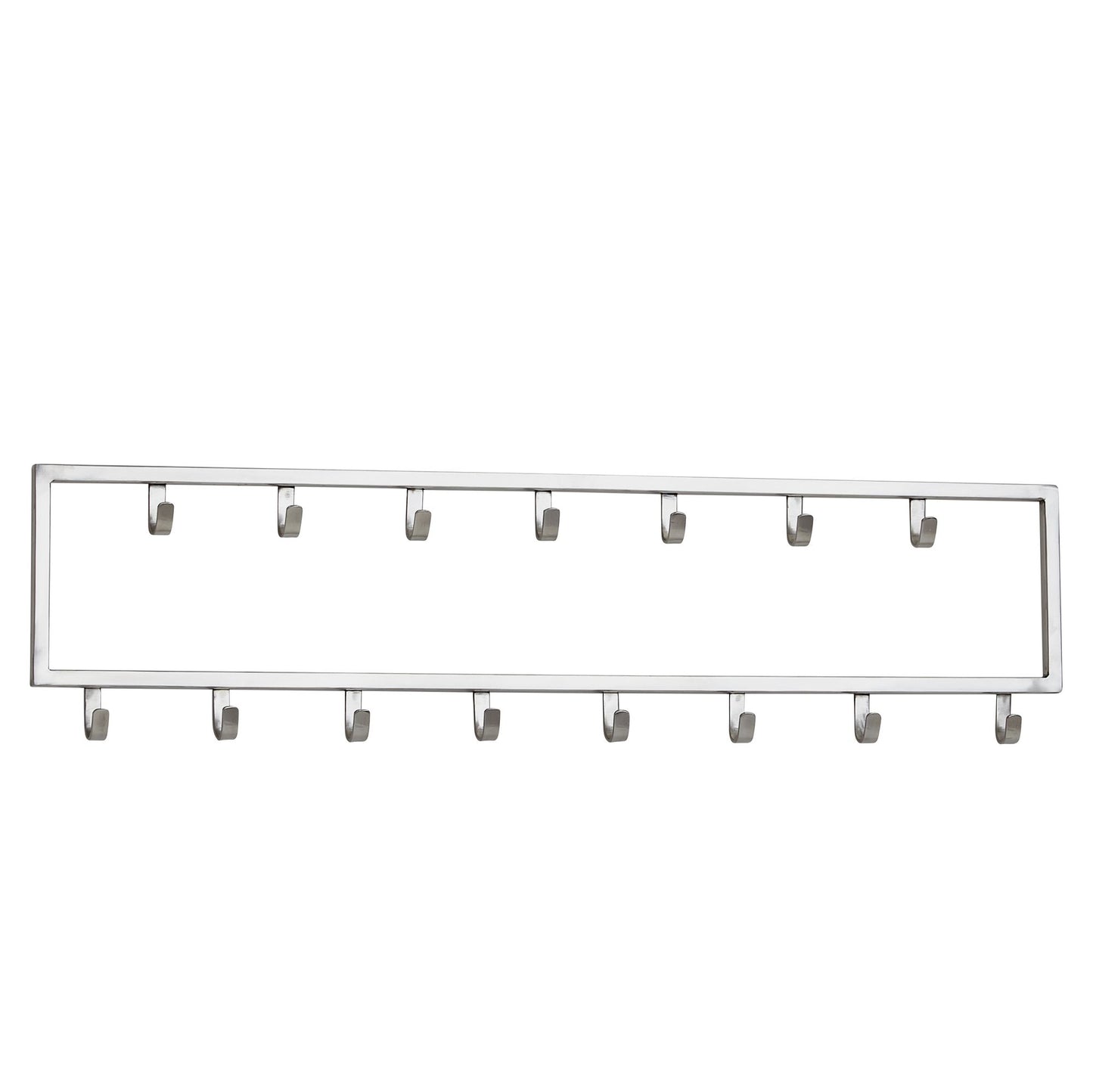 metaal zilver 80x20x4 cm design hal kapstok staal | Haakrail wandpaneel | kastwand | Hal kapstok