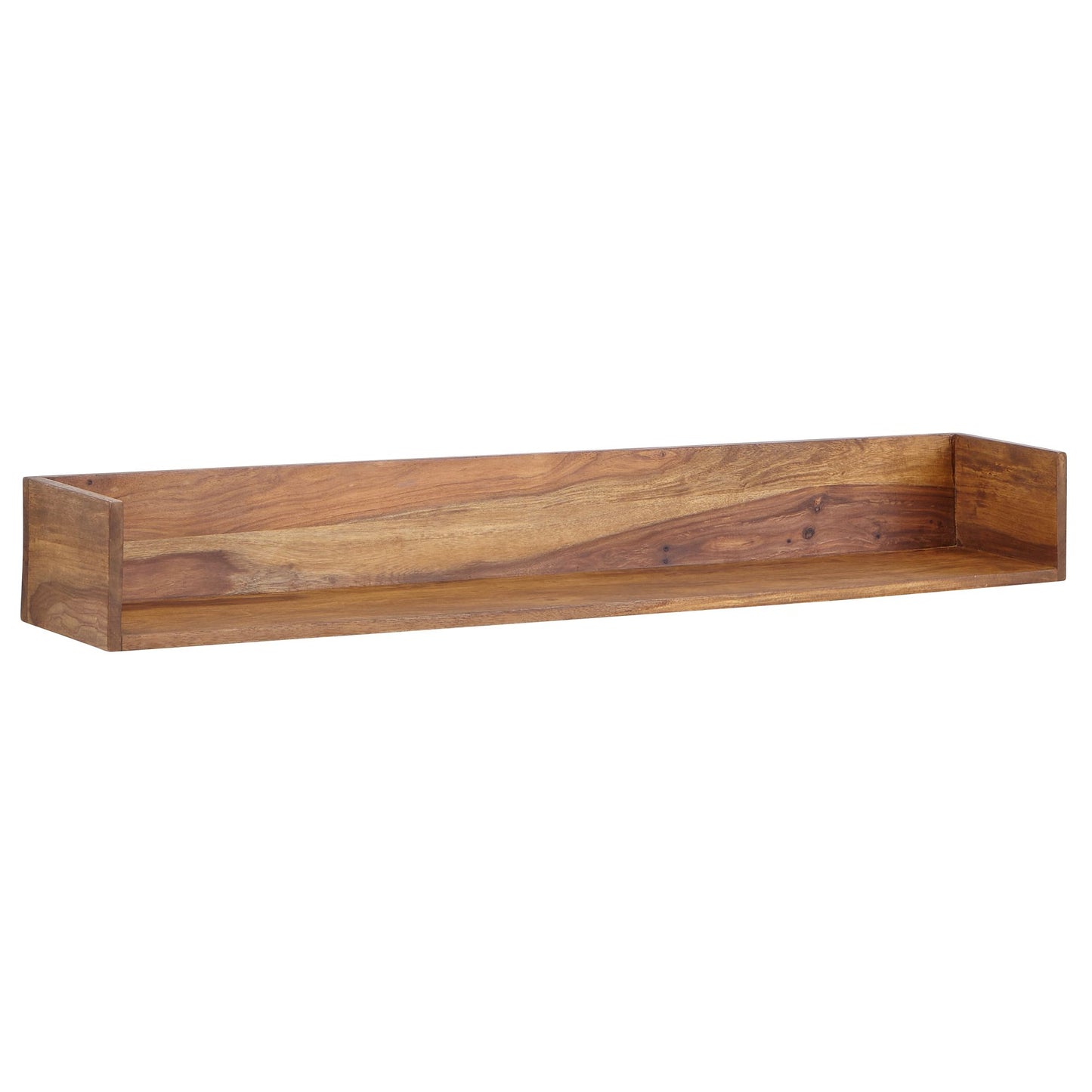 Wandplank Sheesham Massief Hout 120x15x20 cm Hangplank Modern | Muurplank Hangende Plank | Plank voor de Wand Zwevend