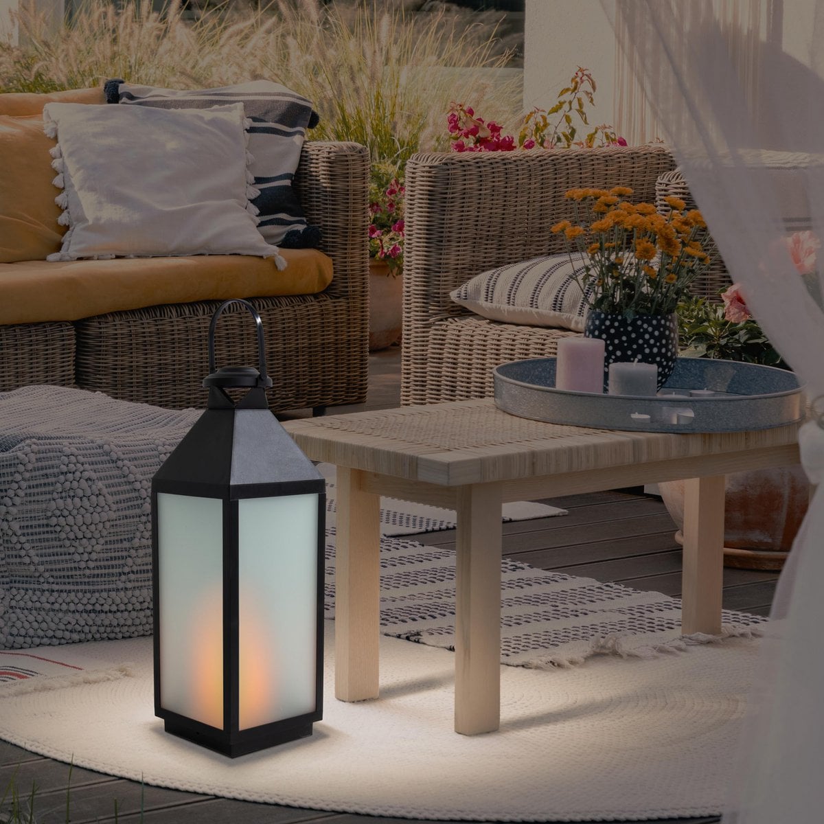 LED Decol Light "Doris" gemaakt van plastic en glas in zwart, geïntegreerde LED, voor binnen