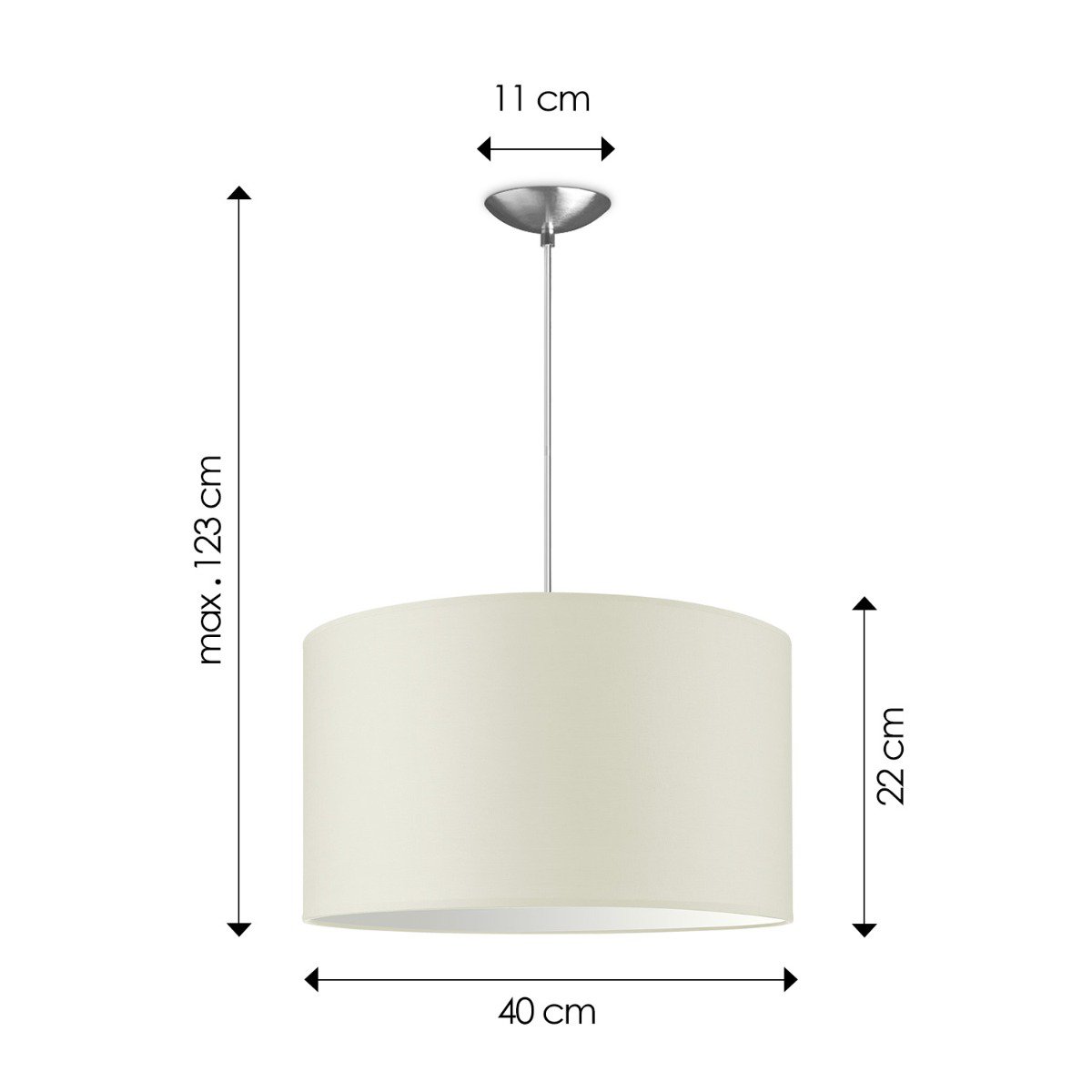 Home Sweet Home hanglamp Bling met lampenkap, E27, warm wit, 40cm