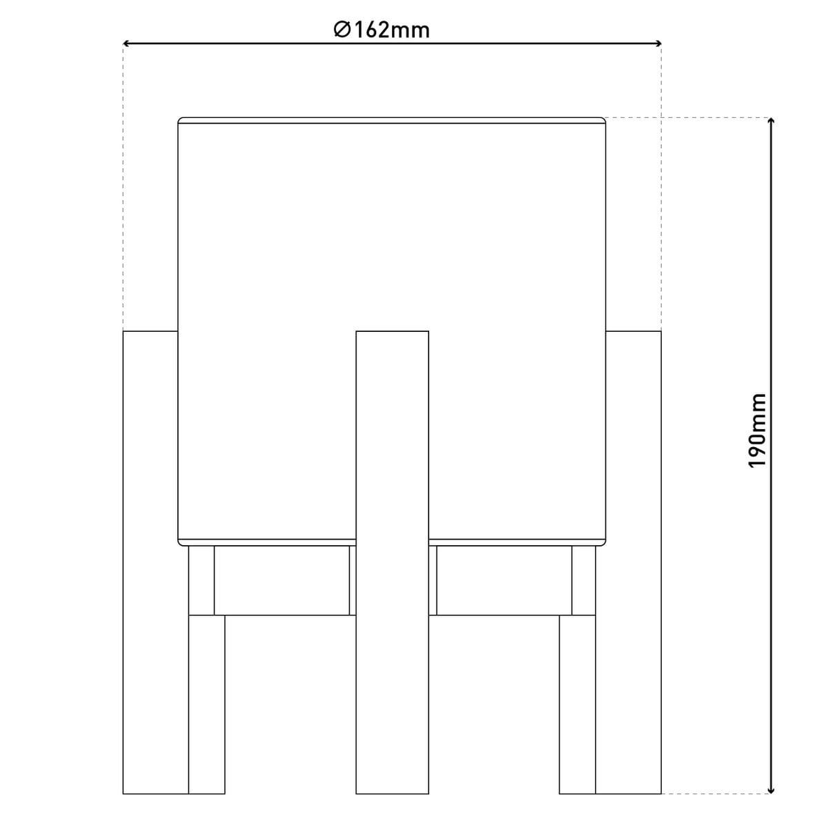 Ackitical Lamp "Madita" 19 cm hoog, in wit/natuur, met geïntegreerde LED, dimbaar met aanraaksensor