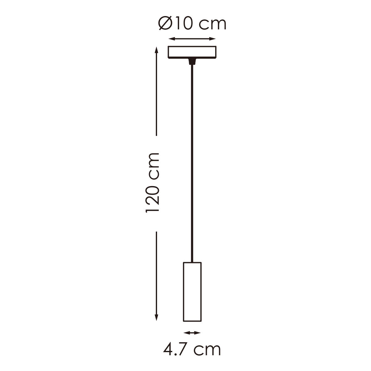 Home Sweet Home Hanglamp Saga - Wit - 10x10x120cm