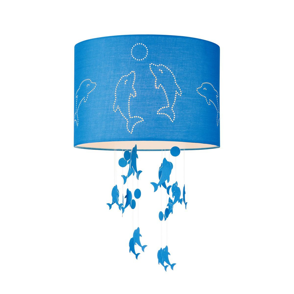 Home Sweet Home Lampenkap Kids Dolphins blauw - B:30xD:30xH:20cm