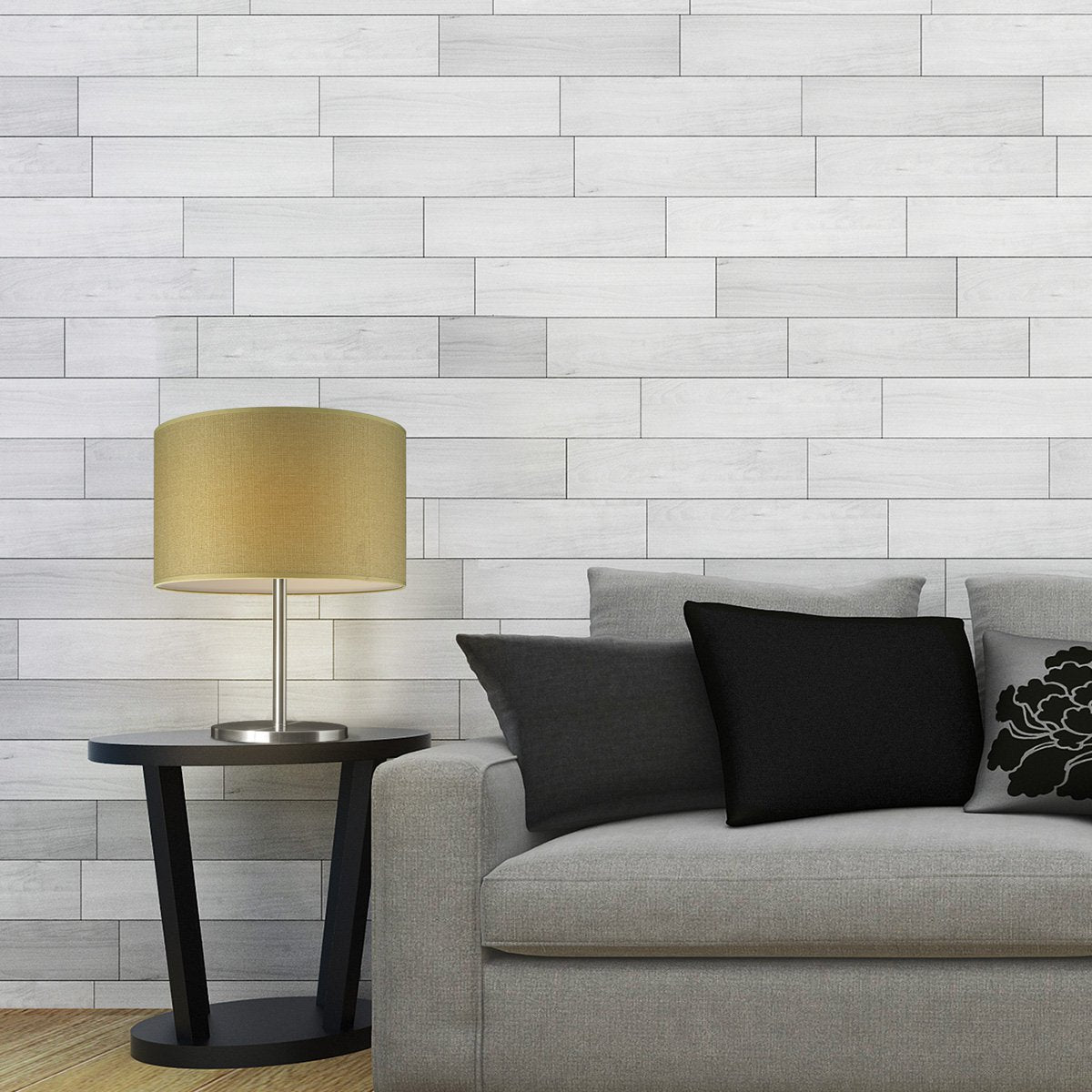Home Sweet Home Lampenkap Canvas groen - B:35xD:35xH:21cm