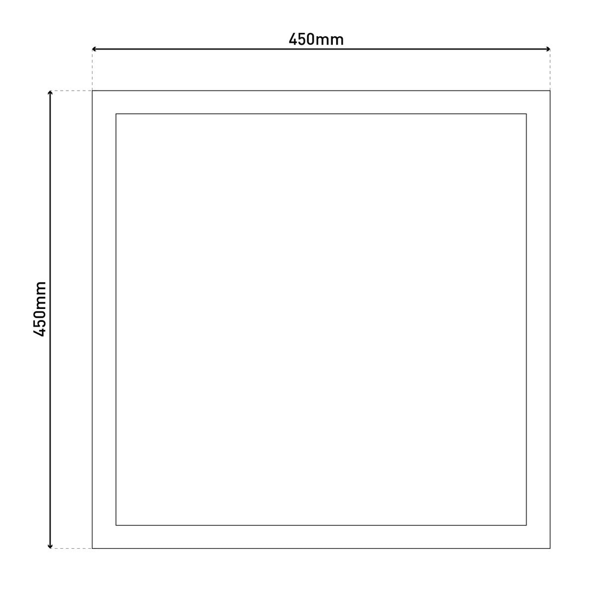 LED -paneel plafondlicht "Nico", functionele metalen plafondlamp en plastic in het wit, met vaste LED's en vele functies, ideaal voor kantoor, oefening of workshop, ca. 45 x 45 cm