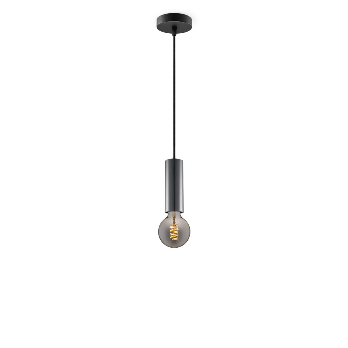 Home Sweet Home hanglamp zwart Saga - G125 - dimbaar E27 rook
