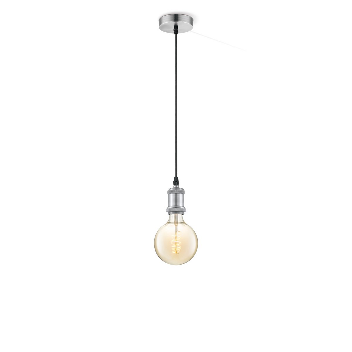 Home Sweet Home hanglamp chroom vintage Spiraal G260 dimbaar E27 amber