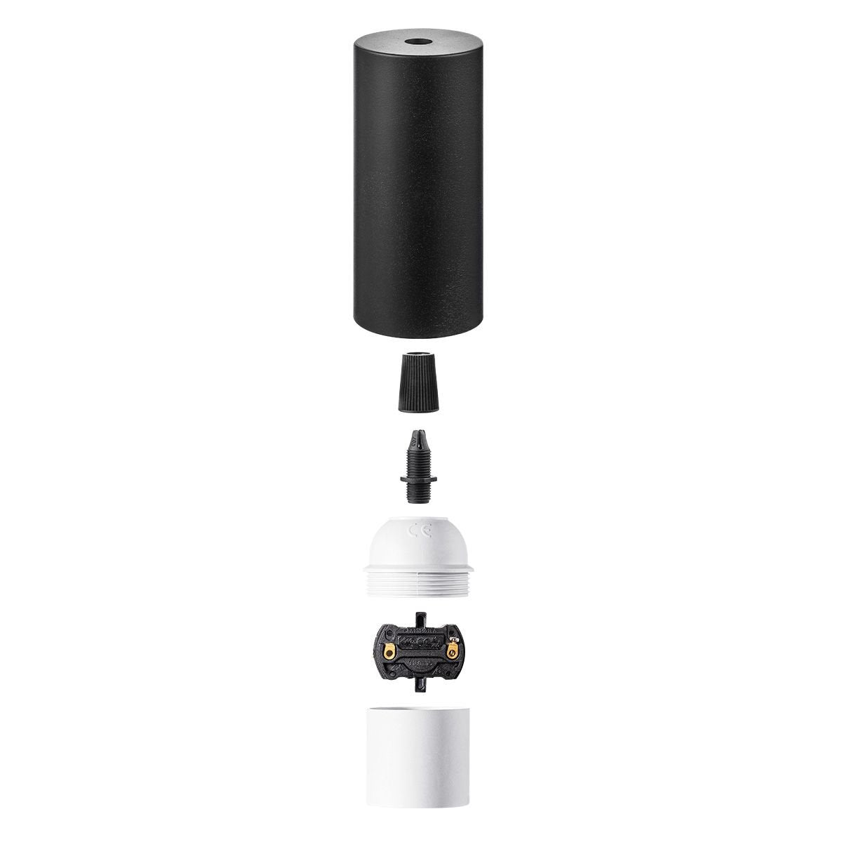 Home Sweet Home cilinder E27 fitting zwart