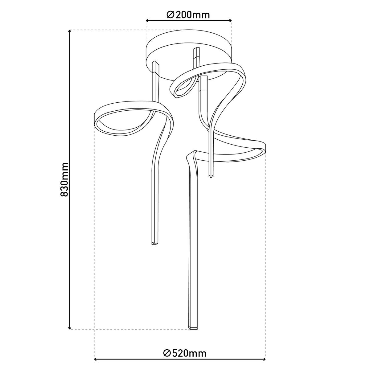 LED plafondlamp "Loop Line"