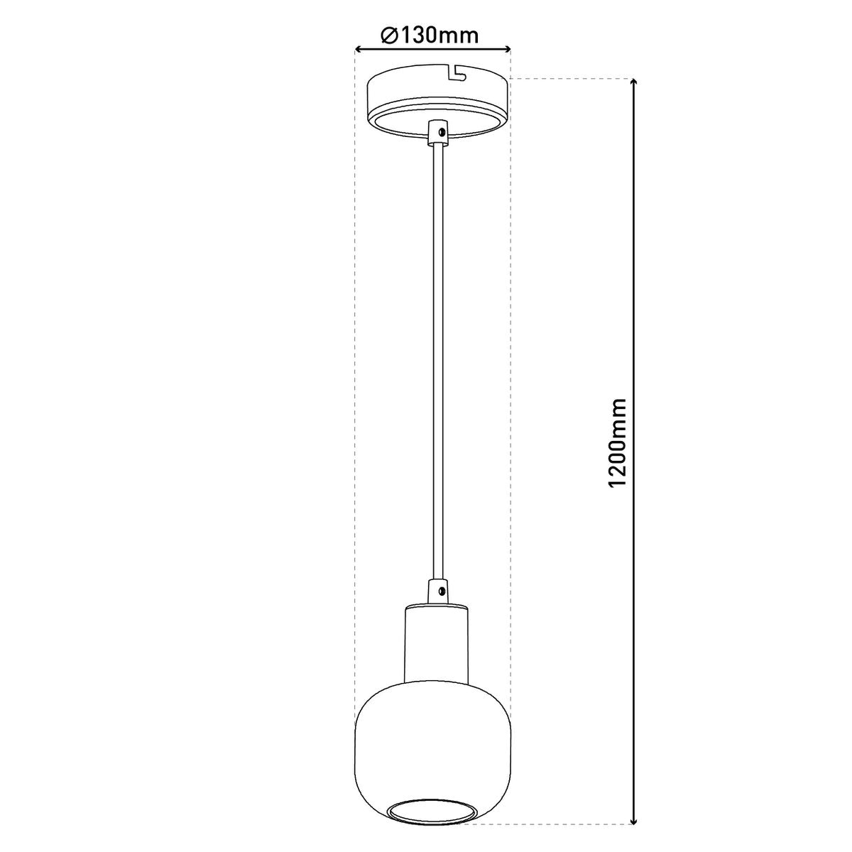 1-pendelende lamp "fumoso", hanglamp gemaakt van metaal en glas in zwart, met E14-aansluiting, voor eetkamer, woonkamer, gang of kantoor, hangende lamp 80 x 20 cm