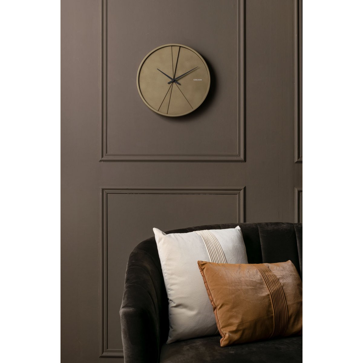 Wandklok gelaagde lijnen