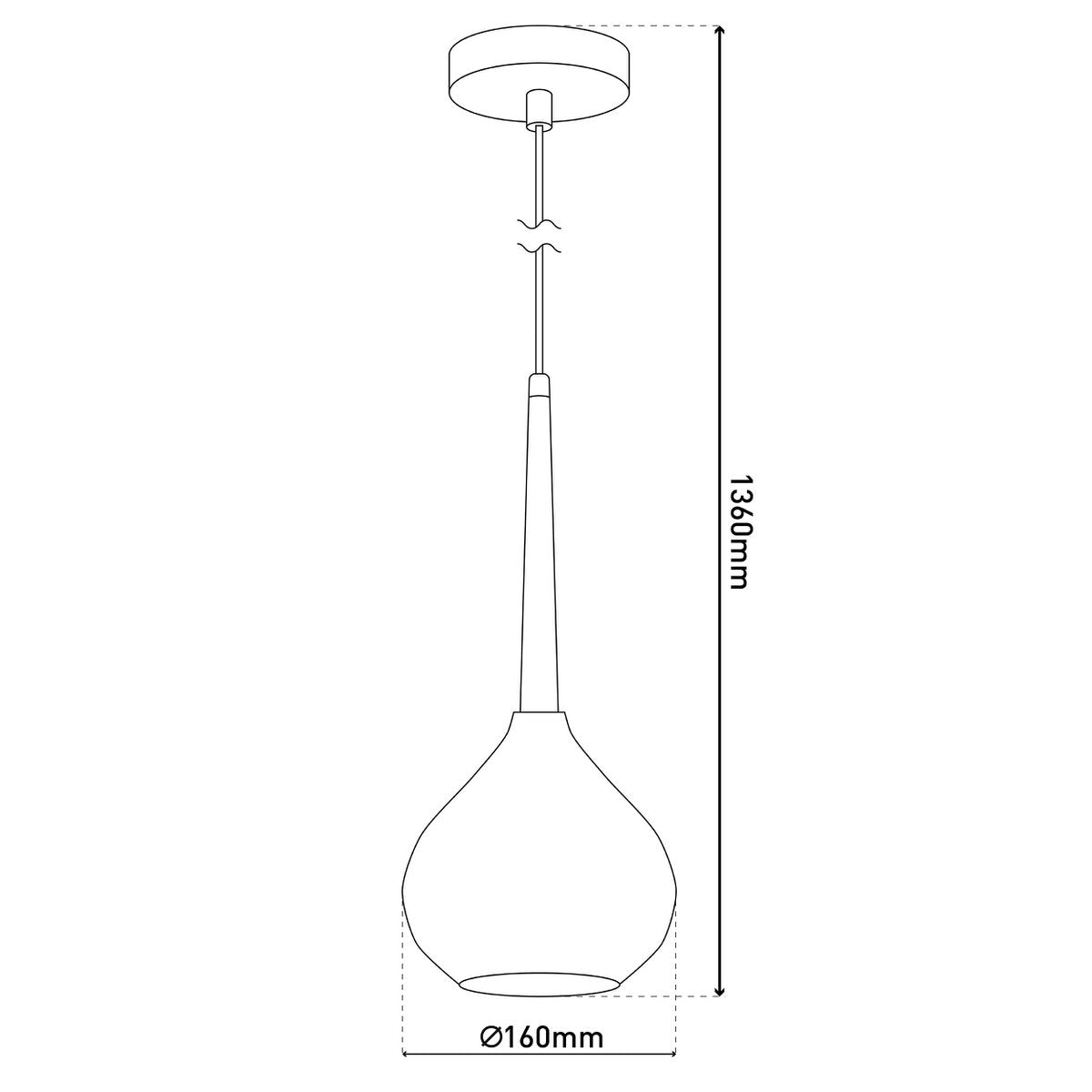 Hanger lamp "vaso", hanglamp gemaakt van metaal en rookglas in antraciet, met E14 -versie, voor eetkamer, woonkamer, hal of kantoor, met een Øvon 16 cm