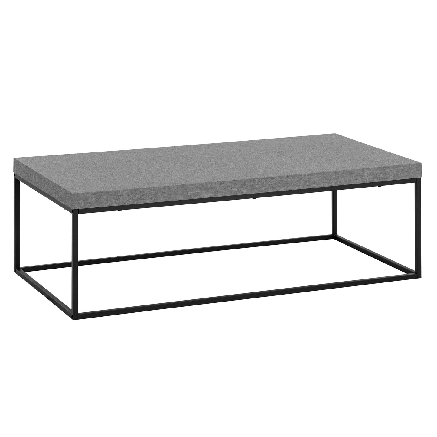 Salontafel 120x60x38 cm Grijs Salontafel in Betonlook Modern, Design Woonkamertafel Rechthoekig, Lounge Salontafel, Salontafel Metalen Poten Groot
