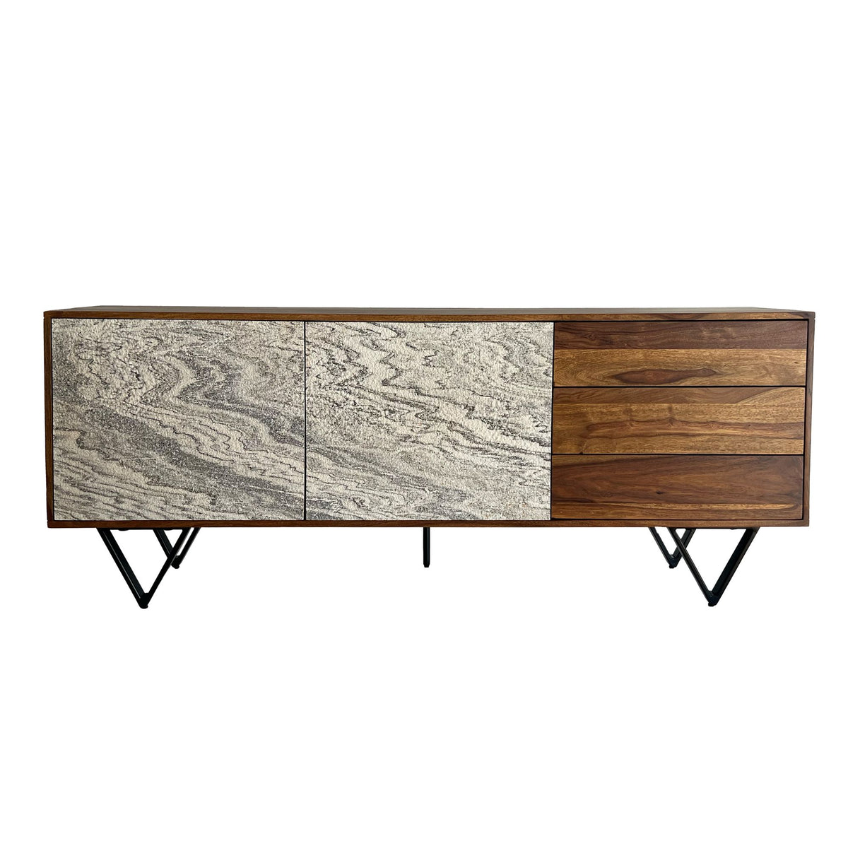 Dressoir 175x71x40 cm Sheesham massief houten ladekast