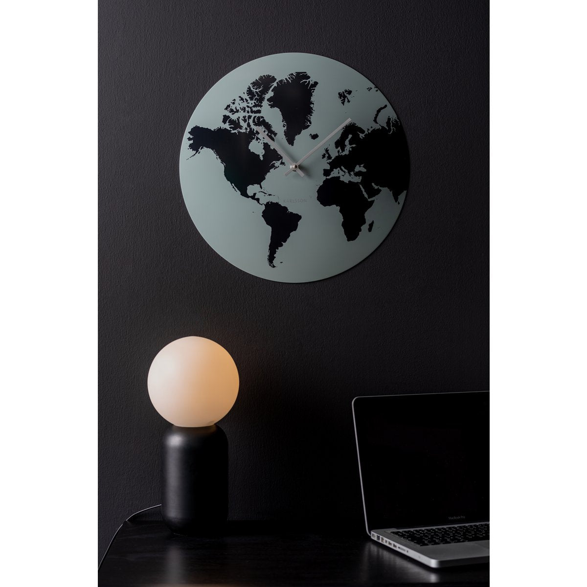 Wandklok Wereldkaart