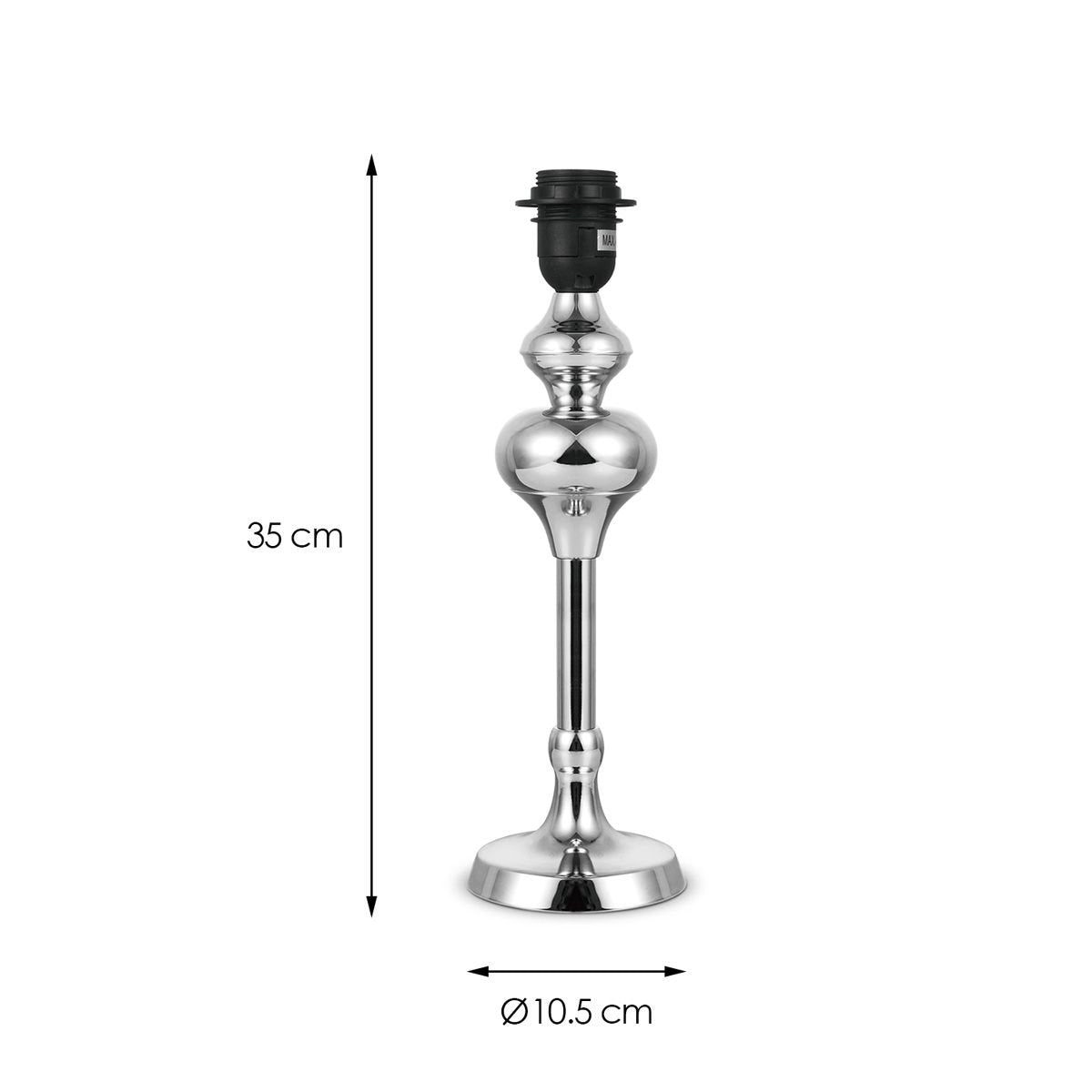 Home Sweet Home tafellamp voet Bima 10.5/10.5/35cm - Chroom