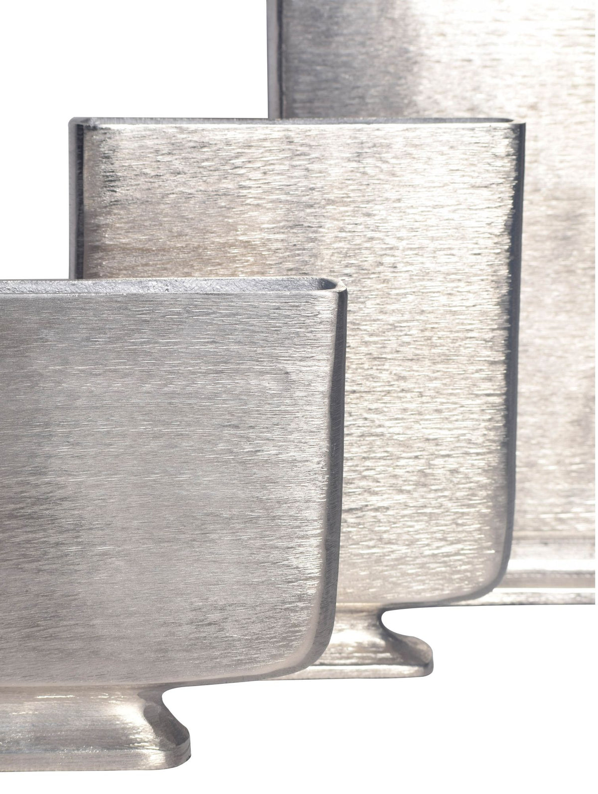 Decoratieve Vaas Set van 3 Aluminium Zilver