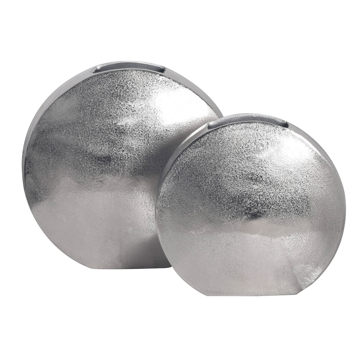 Decoratieve Vaas Set van 2 Aluminium Zilver