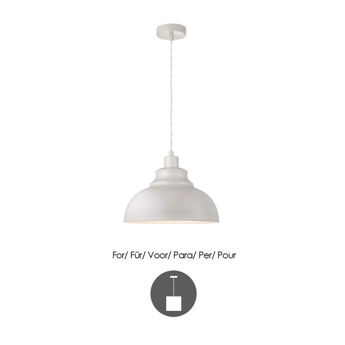 Home Sweet Home Lampenkap Takis rond beige - B:29xD:29xH:16.5cm