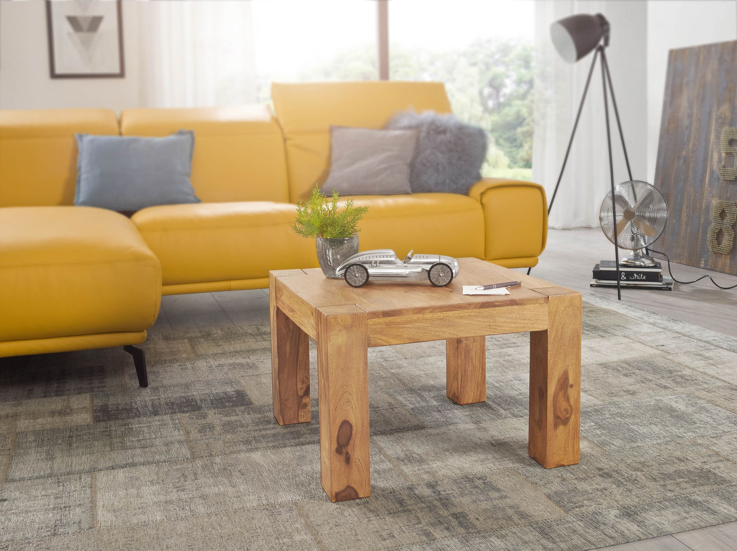 Massief houten salontafel Acacia 60 cm brede eettafel Ontwerp bruin landelijke stijl tafel natuur