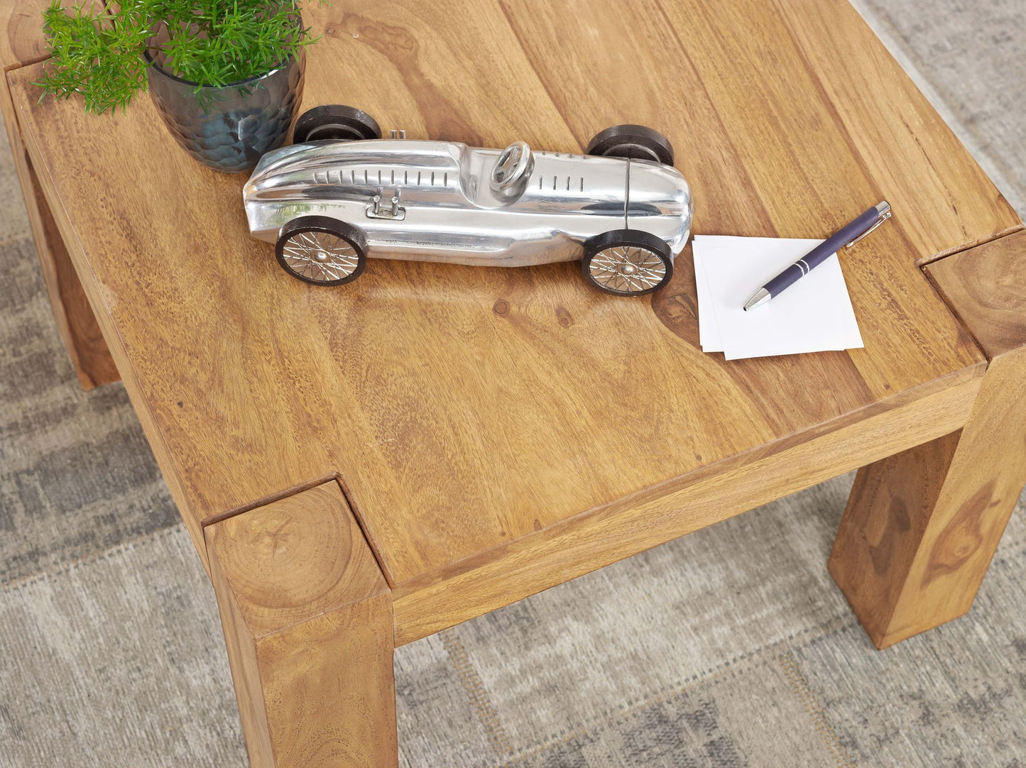 Massief houten salontafel Acacia 60 cm brede eettafel Ontwerp bruin landelijke stijl tafel natuur