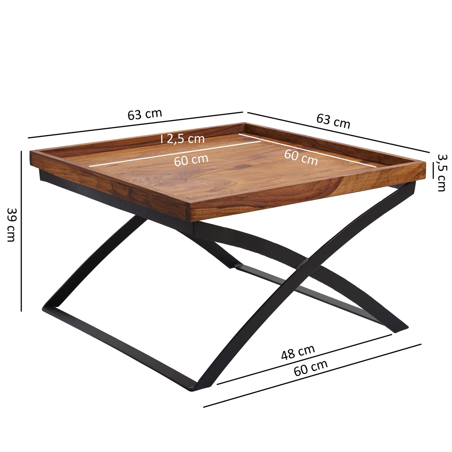 Salontafel/ woonkamertafel Divani massief hout