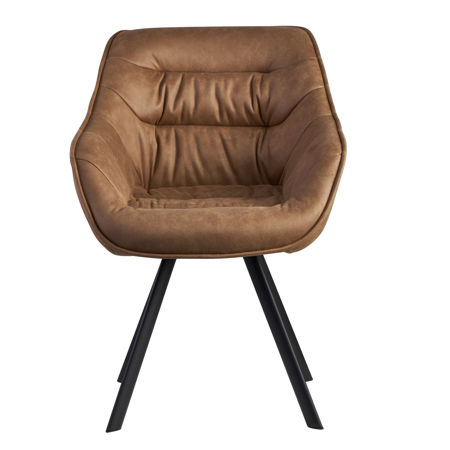 dining suede look beige gestoffeerd | Keukenstoel met zwarte poten