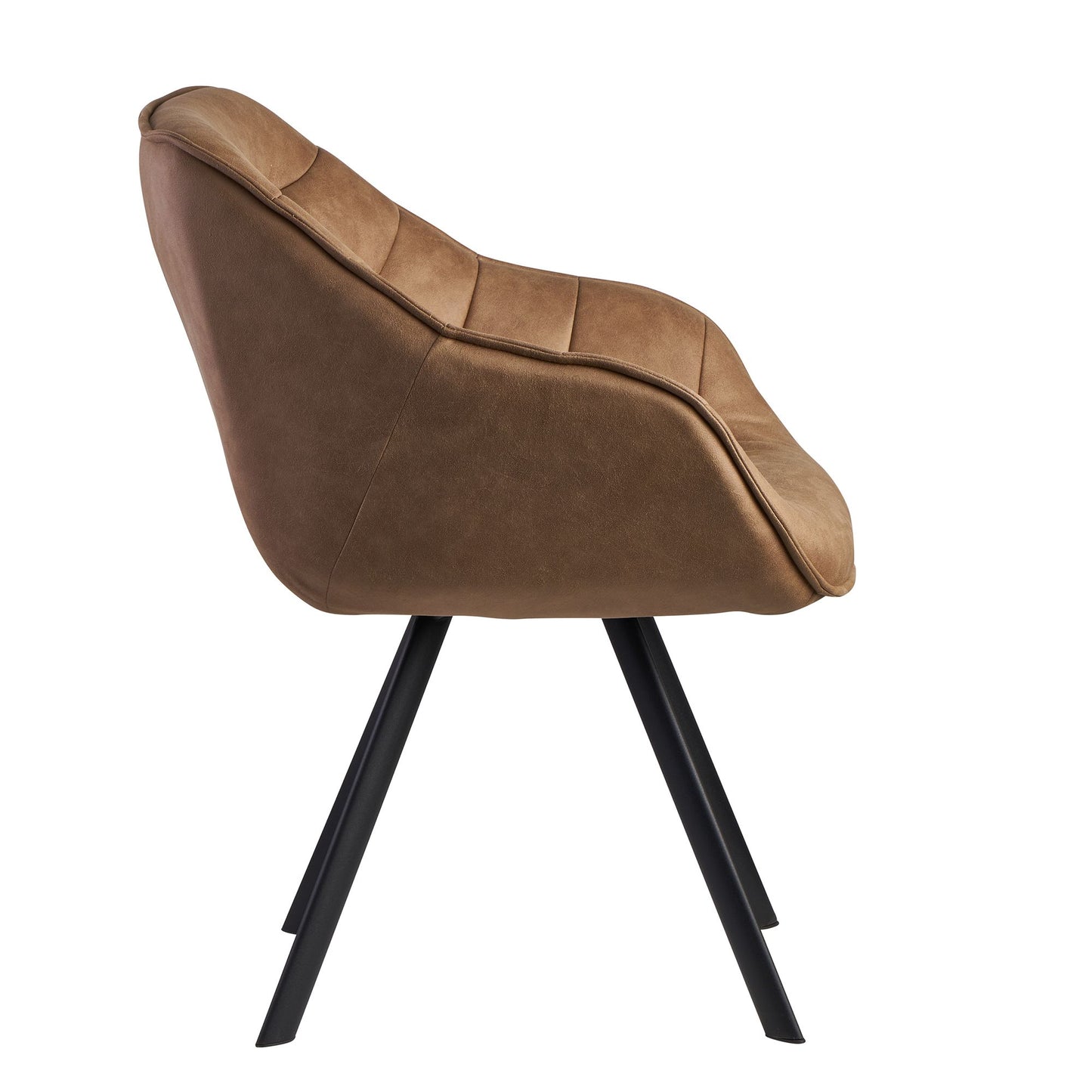 dining suede look beige gestoffeerd | Keukenstoel met zwarte poten
