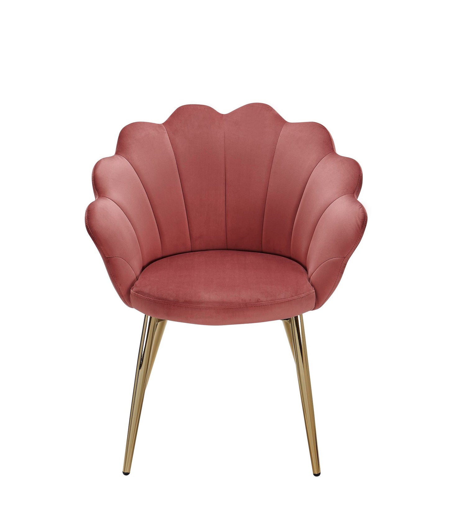 dining tulp fluweel roze gestoffeerd | Keukenstoel met goudkleurige poten