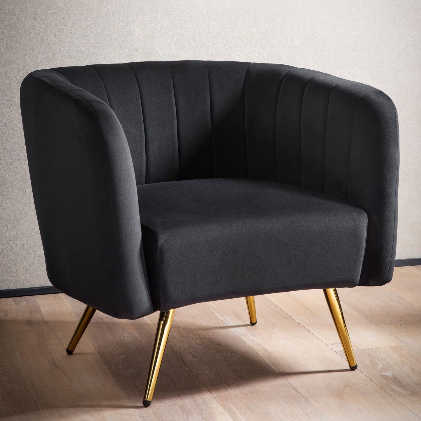 Lounge stoel clubstoel fluweel metaal zwarte cocktail stoel schelp stoel