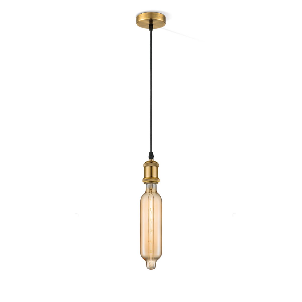 Home Sweet Home hanglamp brons vintage Tube - G125 - dimbaar E27 amber